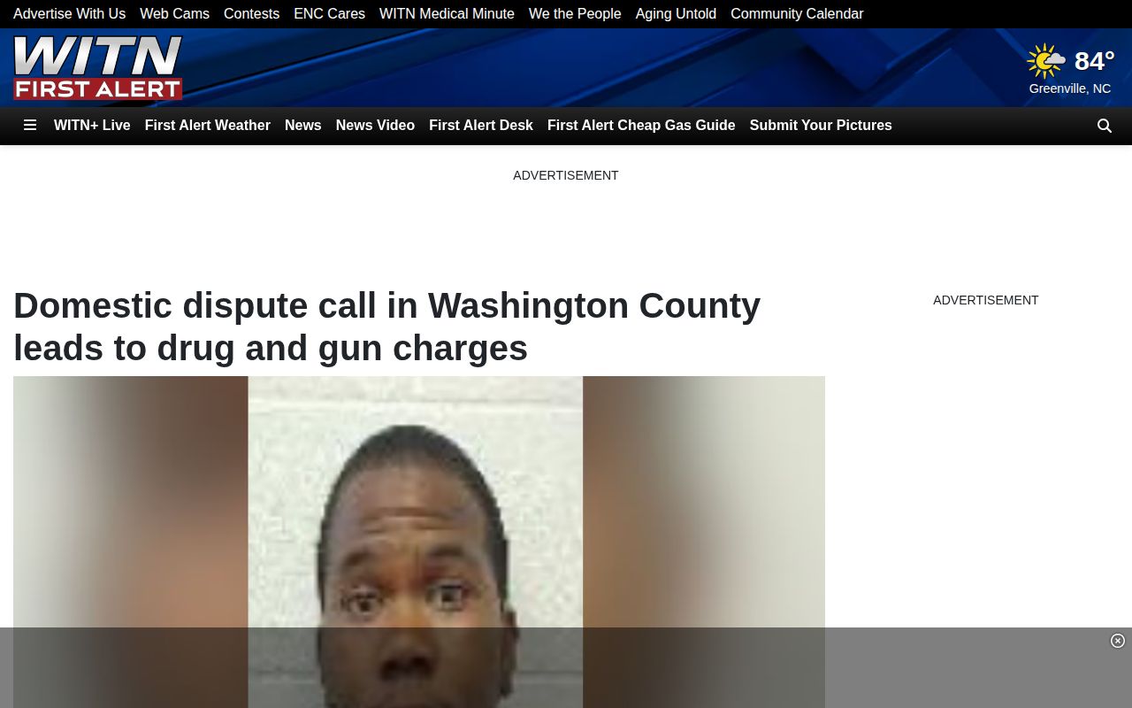 WITN Washington County crime news source about an arrest story